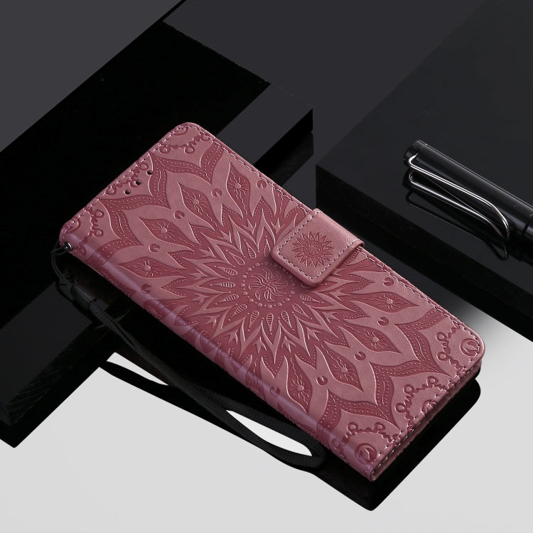 Pressed Printing Sunflower Pattern Horizontal Flip PU Leather Case for Huawei Nova 5i / P20 Lite (2019), with Holder & Card Slots & Wallet & Lanyard