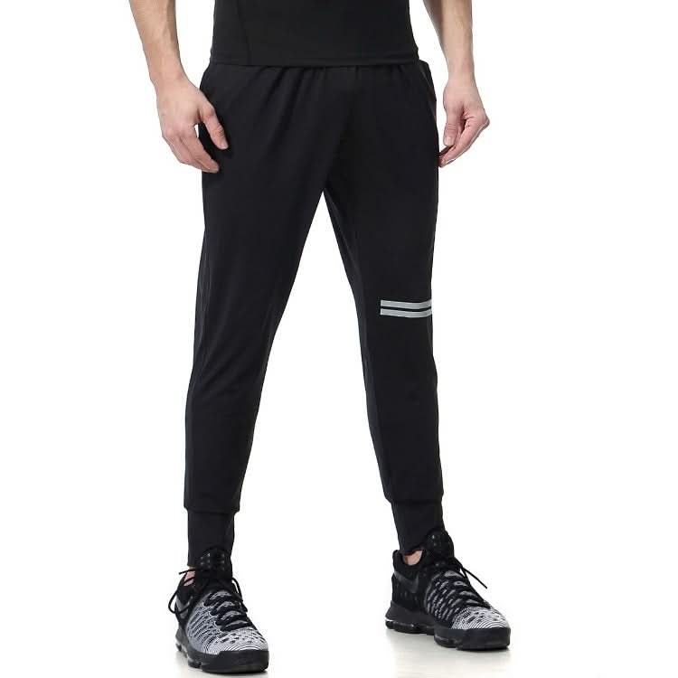 SIGETU Men Quick-drying Elastic Sport Pants (Color:Black Size:S) Reluova