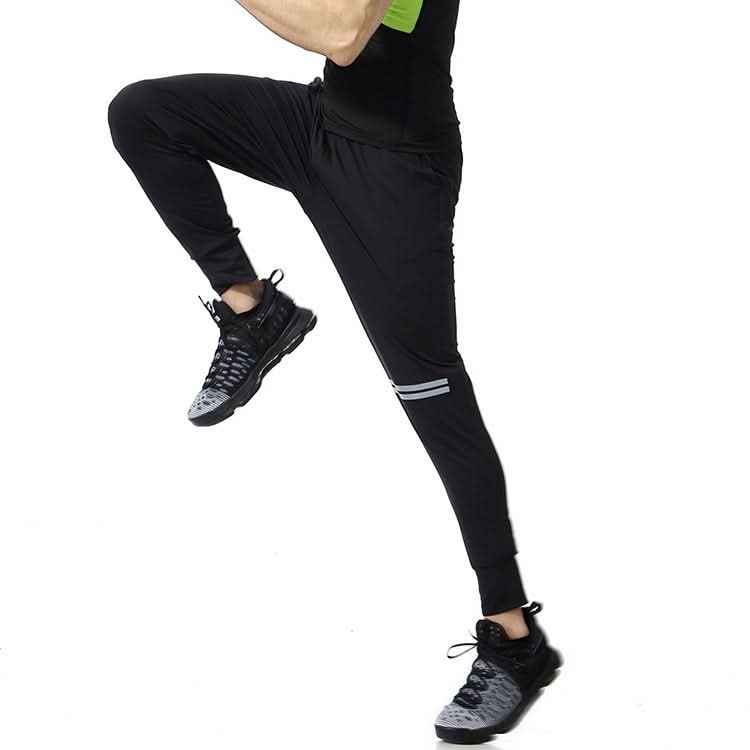 SIGETU Men Quick-drying Elastic Sport Pants (Color:Black Size:S) Reluova