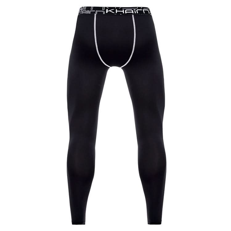 SIGETU Men Elastic Quick-drying Sports Leggings (Color:Black Size:S) Reluova