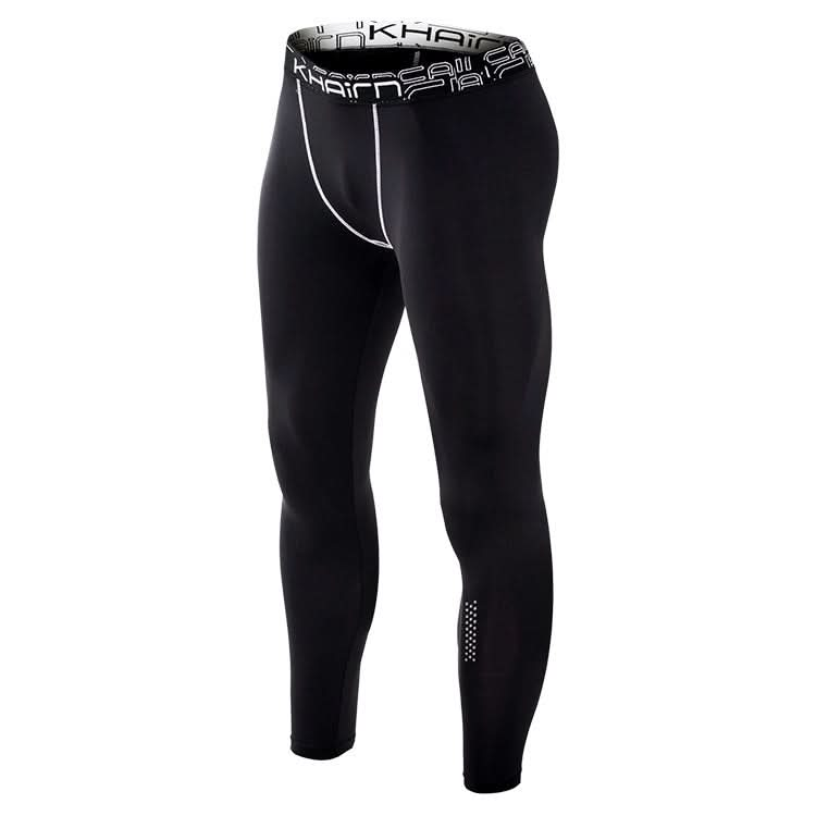 SIGETU Men Elastic Quick-drying Sports Leggings (Color:Black Size:S) Reluova