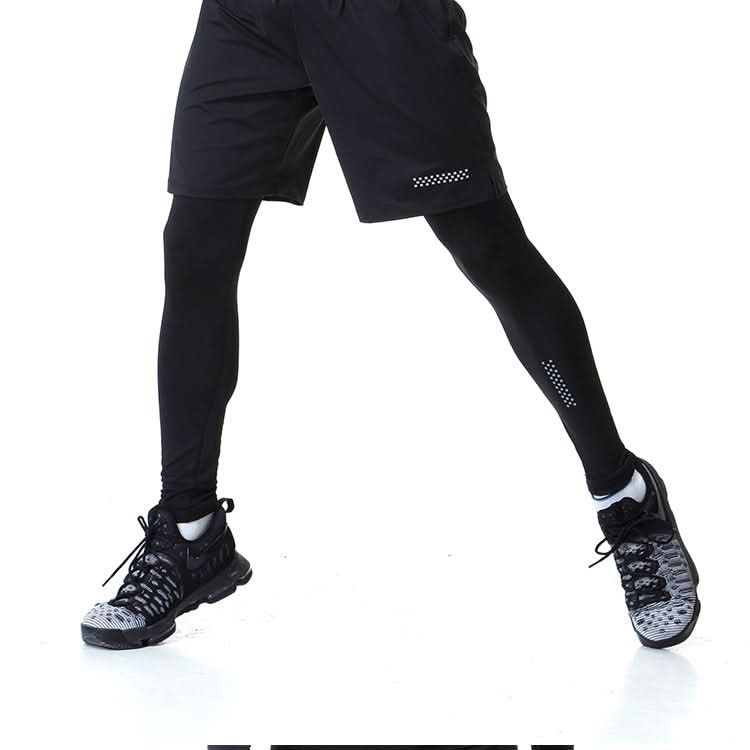 SIGETU Men Elastic Quick-drying Sports Leggings (Color:Black Size:S) Reluova