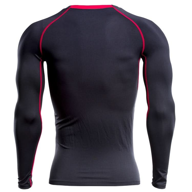 SIGETU Men Long Sleeve Quick-drying Sportswear (Color:Black Grey Size:XXXXL) Reluova