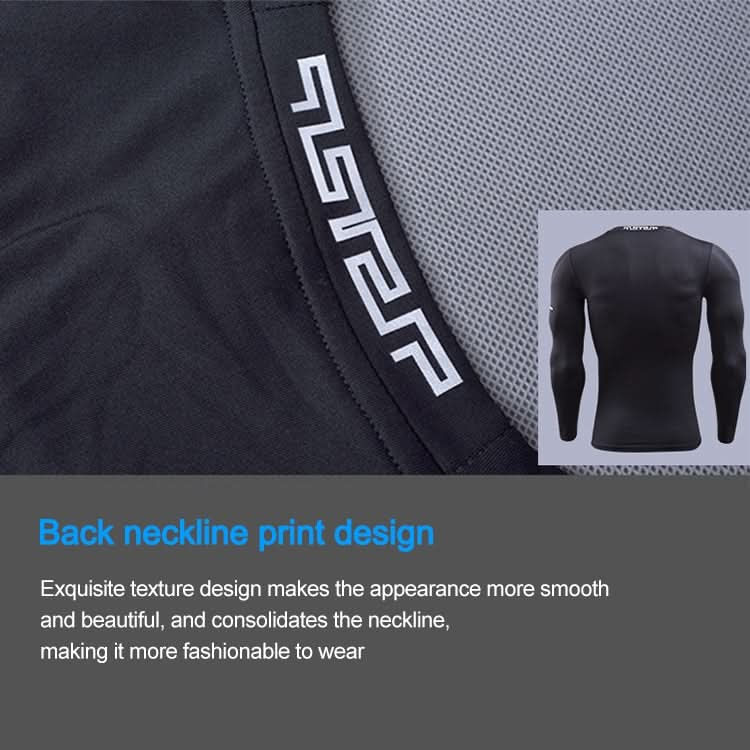 SIGETU Men Long Sleeve Quick-drying Workout Clothes (Color:Black Size:XXL) Reluova