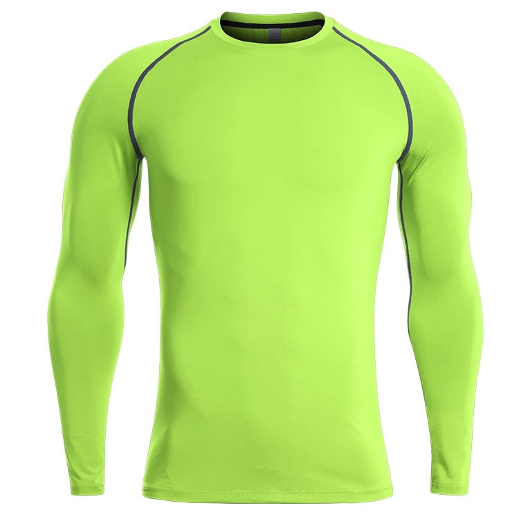 SIGETU Men Quick-drying Long-sleeved Elastic Sportwear