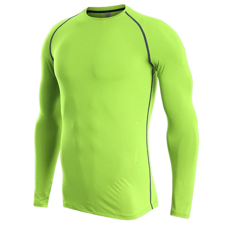 SIGETU Men Quick-drying Long-sleeved Elastic Sportwear