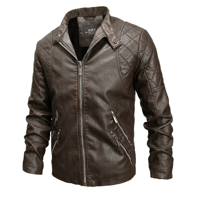 Autumn And Winter Fashion Tide Male Leather Jacket Reluova