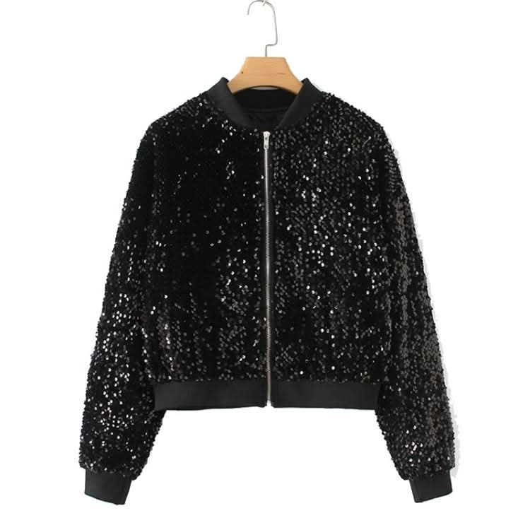 Velvet Sequin Embroidery Short Women Jacket