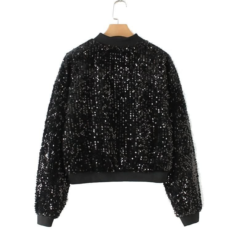 Velvet Sequin Embroidery Short Women Jacket Reluova