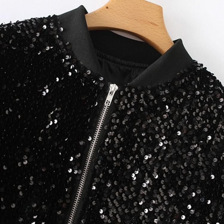 Velvet Sequin Embroidery Short Women Jacket Reluova