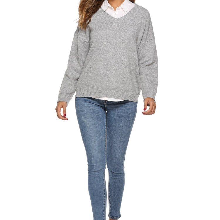 Irregular Tassel Loose V-neck Sweater