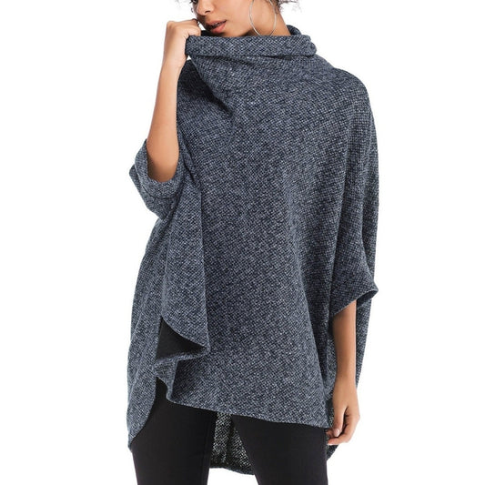 Long Hooded Bat Sleeves Top Sweater