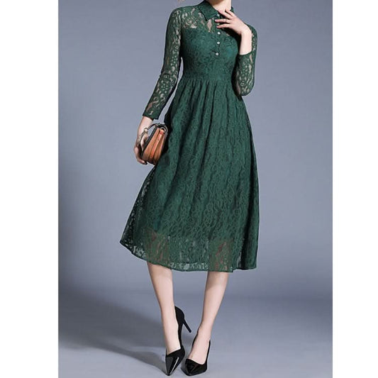 Fashion Vintage Elegant Lace Dress Reluova