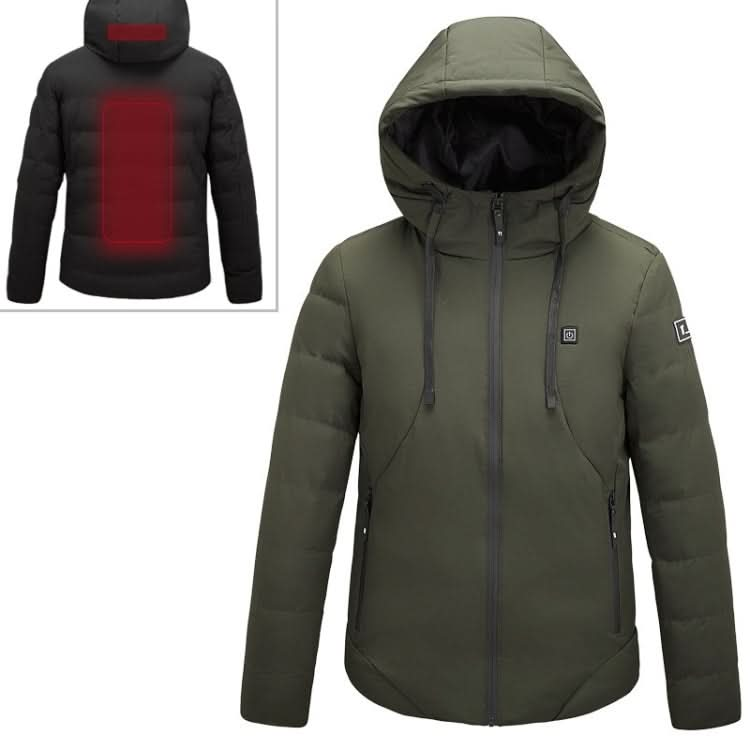 Men and Women Intelligent Constant Temperature USB Heating Hooded Cotton Clothing Warm Jacket Reluova