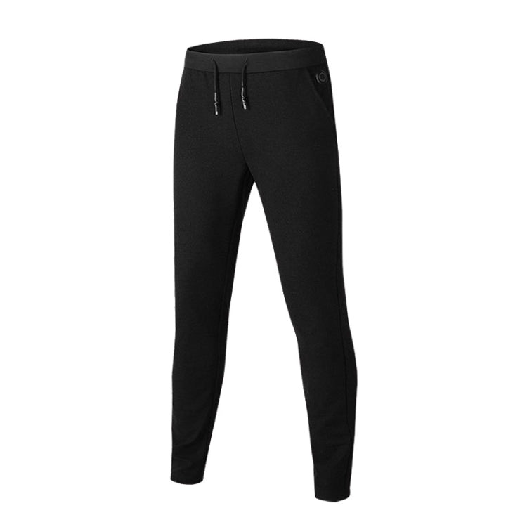 USB Heated Thick Woolen Casual Pants (Color:Black Size:M) Reluova