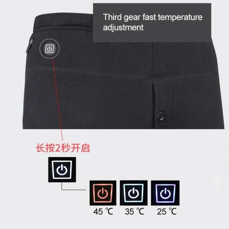 USB Secure Smart Thermostat Hair Hot Pants for Men (Color:Black Size:XXXXXL) Reluova