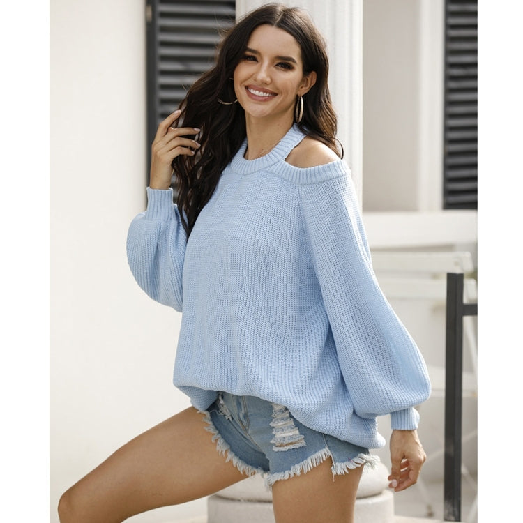 Round-neck Strapless Heart Hollowing Knit Sweater