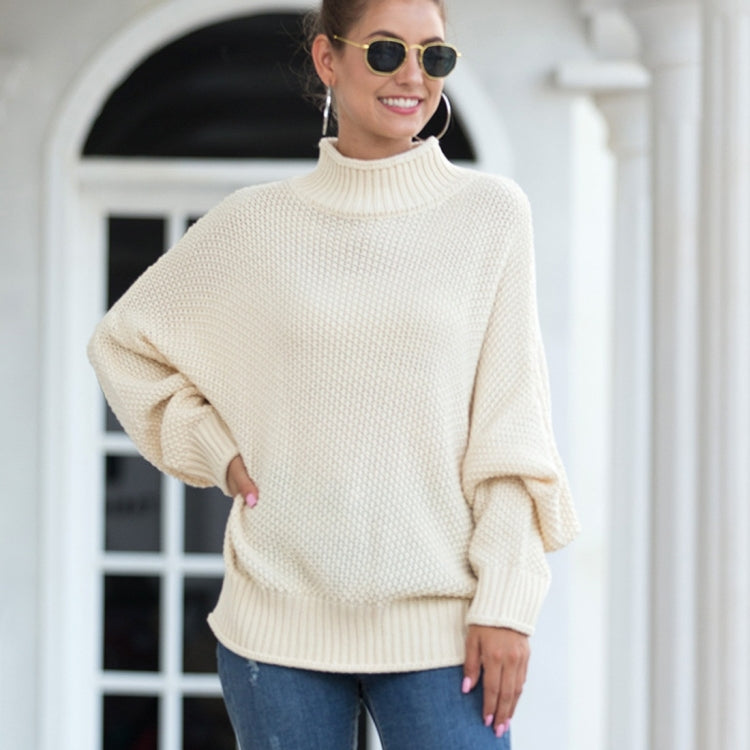 Fashion Edge Curl High Collar Knit Sweater, Series 1 Reluova