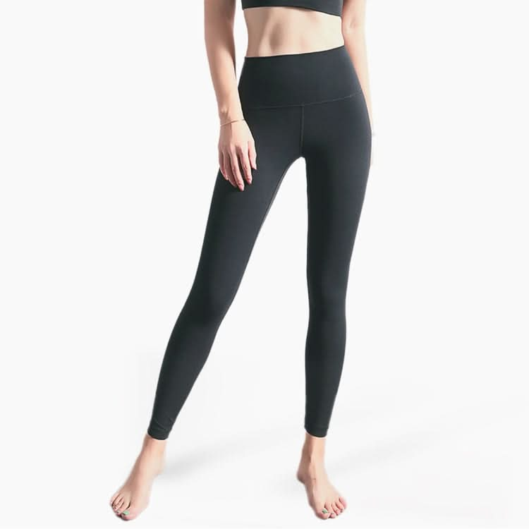 Skin Friendly And Nude Fashion Yoga Pants High Waist, Abdomen And Hip Lifting Fitness Pants (Color:Plum Size:S) Reluova