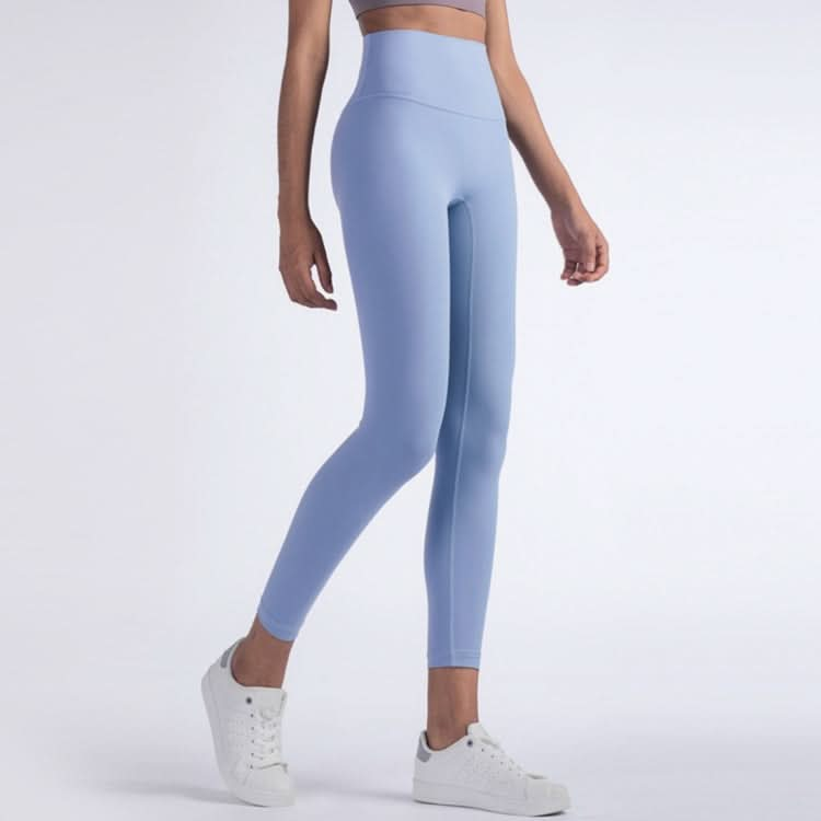 One Piece Sports Fitness Pants Without Embarrassment Line (Color:Tempest Blue Size:M) Reluova