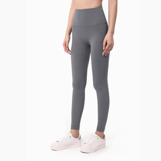 No Embarrassment Tight Pants Fitness Pants Fan Tail Leaf Peach Hip High Waist Nude Yoga Pants (Color:Black Size:L)