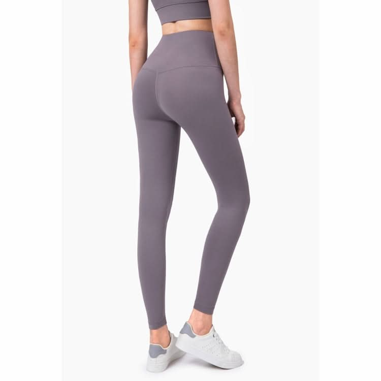 High Waist Anti Flanging Yoga Pants No Embarrassment One Piece Hip Lifting Peach Pants (Color:Ink Blue Size:XL)