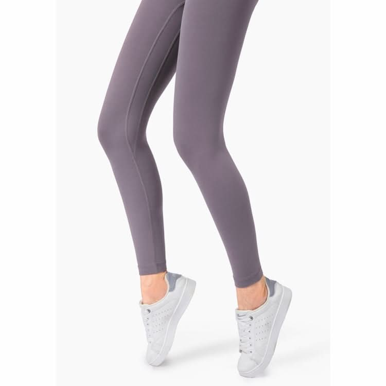 High Waist Anti Flanging Yoga Pants No Embarrassment One Piece Hip Lifting Peach Pants (Color:Ink Blue Size:XL)