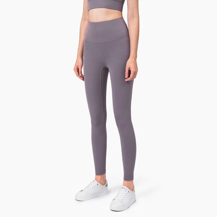 High Waist Anti Flanging Yoga Pants No Embarrassment One Piece Hip Lifting Peach Pants (Color:Ink Blue Size:XL) Reluova