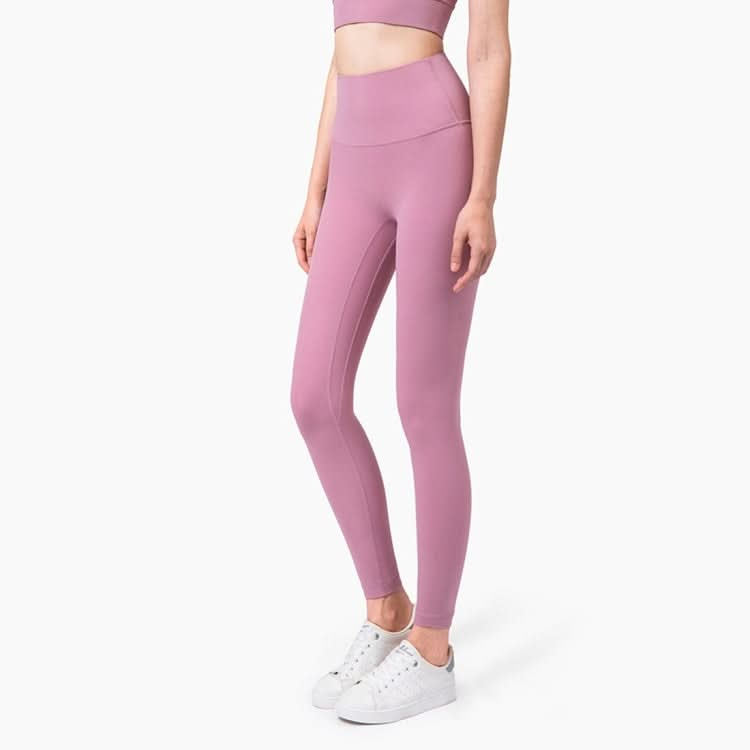 High Waist Anti Flanging Yoga Pants No Embarrassment One Piece Hip Lifting Peach Pants (Color:Ink Blue Size:XL) Reluova