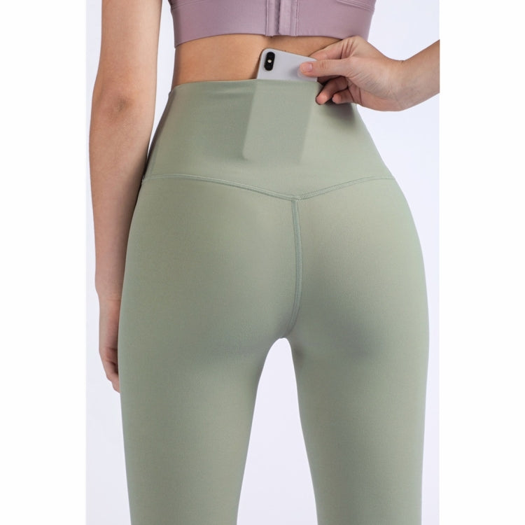 One Piece High Waist Tight Yoga Pants (Color:Petrol Blue Size:L)