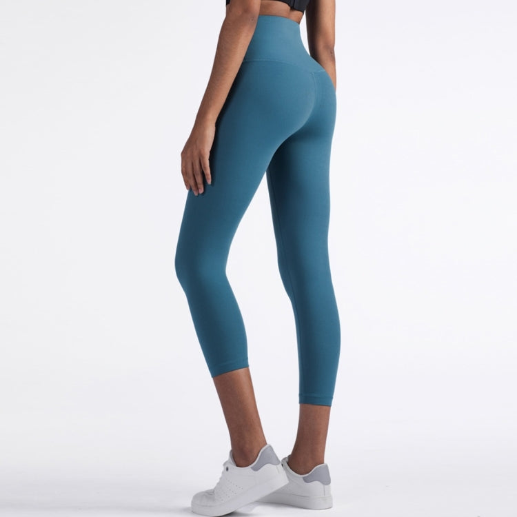 One Piece High Waist Tight Yoga Pants (Color:Petrol Blue Size:L) Reluova