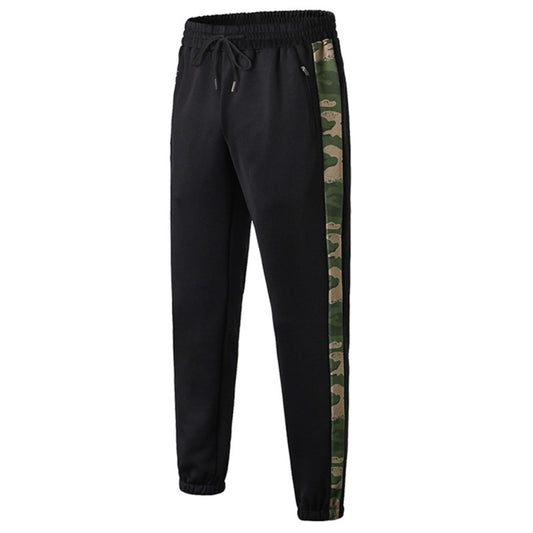 Loose Sports Camouflage Stretch Quick Drying Casual Leggings (Color:Black Size:S) Reluova