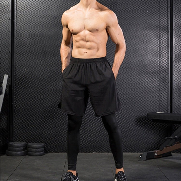 Fake Two Piece Fitness Leisure Stretch Quick Drying Pants