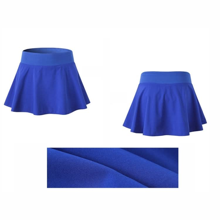 Tennis Dance Yoga Quick Drying Anti Light Lining Skirt Pants (Color:Rose Red Size:XXL) Reluova