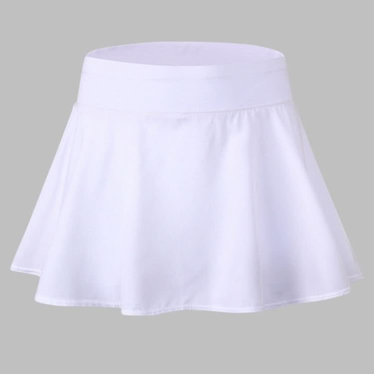 Tennis Dance Yoga Quick Drying Anti Light Lining Skirt Pants (Color:Rose Red Size:XXL)