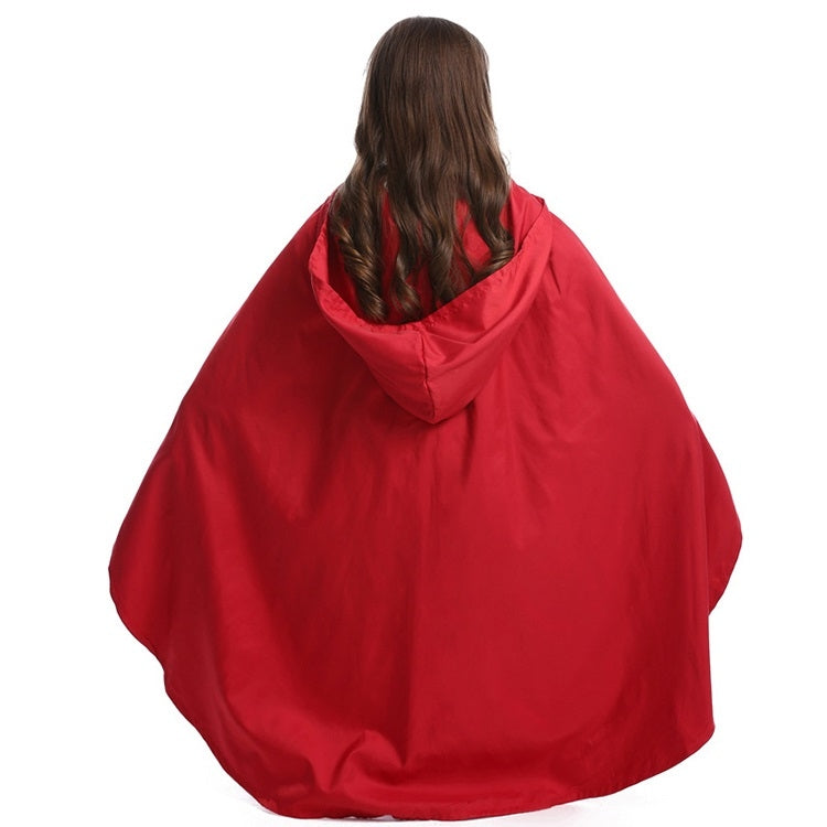 Little Red Riding Hood Parent Child Fairy Tale Drama Performance Costume Little Red Riding Hood Dress Little Maid Two Dress Halloween Costume (Color:Cape+Maid Size:L) My Store