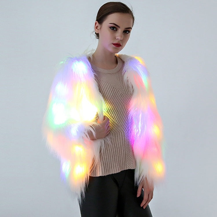 Cosplay Costumes Christmas And Halloween Night Costumes LED Colored Lights Show Clothes (Color:White With Light Size:XXXXL) My Store