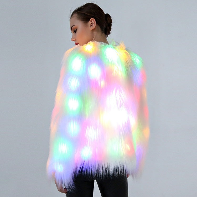 Cosplay Costumes Christmas And Halloween Night Costumes LED Colored Lights Show Clothes (Color:White With Light Size:XXXXL) My Store