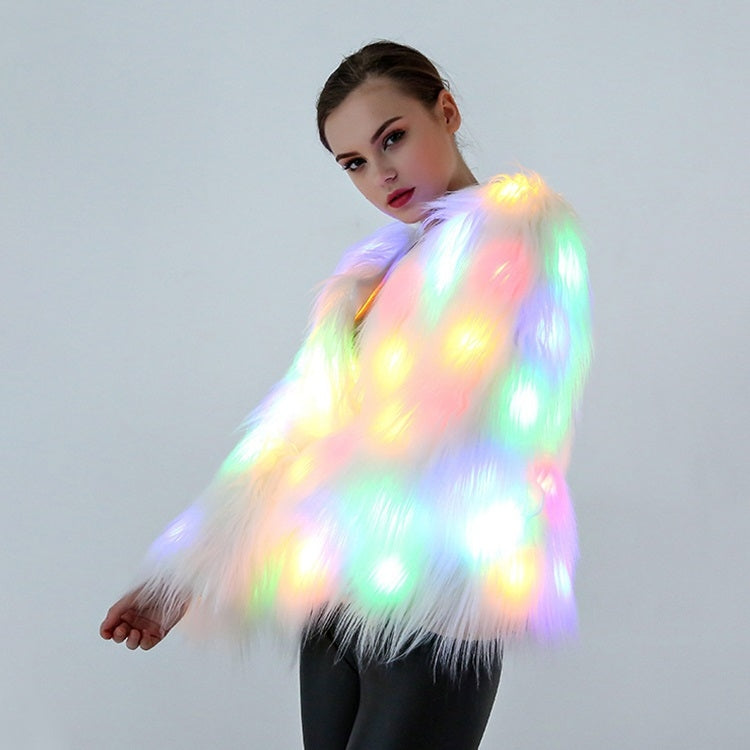 Cosplay Costumes Christmas And Halloween Night Costumes LED Colored Lights Show Clothes (Color:White With Light Size:XXXXL) My Store