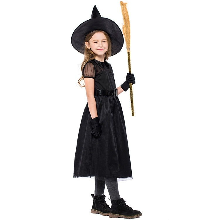 Black Gauze Little Witch Costume, Halloween Cosplay Witch Costume My Store