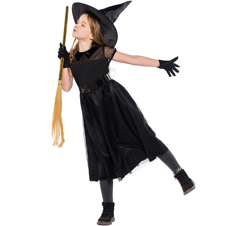 Black Gauze Little Witch Costume, Halloween Cosplay Witch Costume My Store