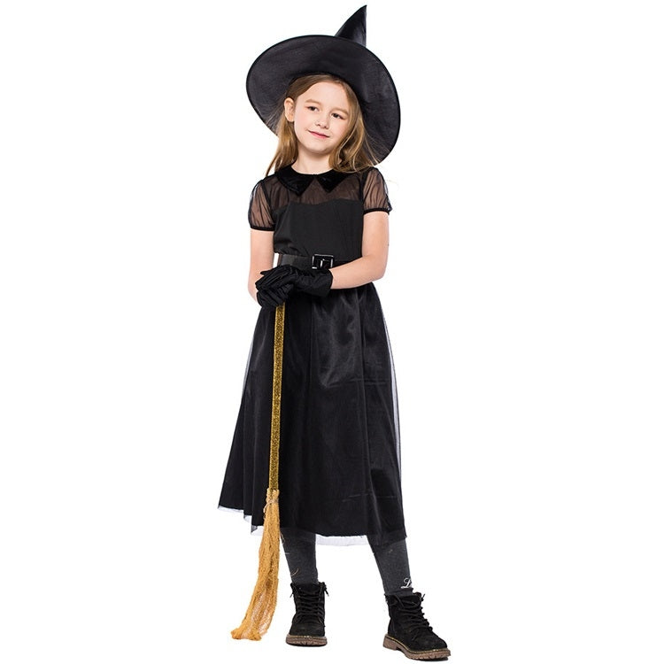 Black Gauze Little Witch Costume, Halloween Cosplay Witch Costume My Store