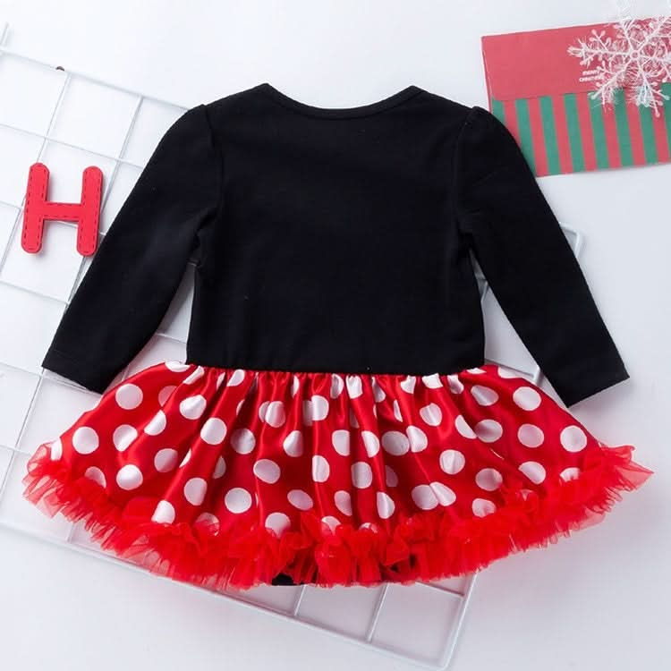 Christmas High Quality Cotton Circle Dot Long Sleeve Dress Four-piece Girl Suit (Color:Christmas Stocking Size:80) Reluova