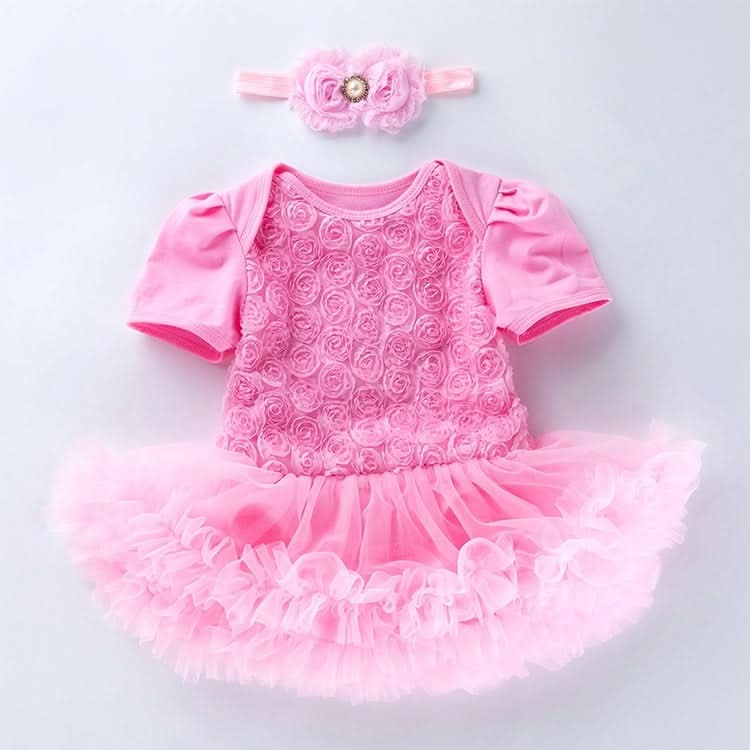 Compound Rose Dress Two-piece Baby Romper Tutu Skirt Reluova