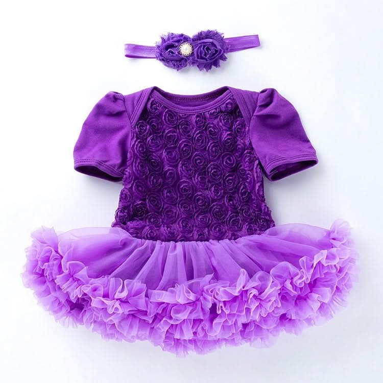 Compound Rose Dress Two-piece Baby Romper Tutu Skirt Reluova