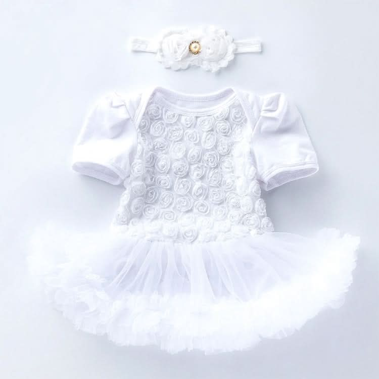 Compound Rose Dress Two-piece Baby Romper Tutu Skirt Reluova