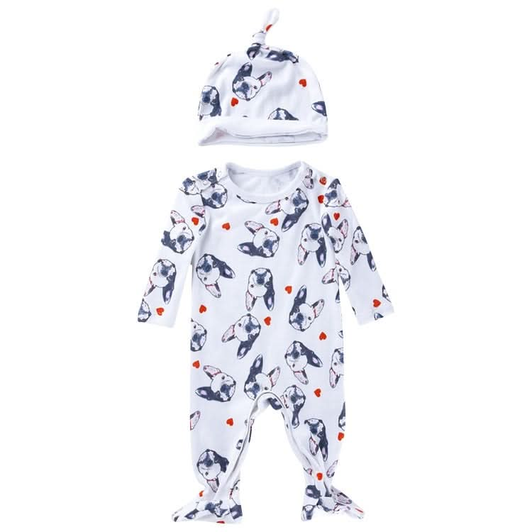 Baby Long Sleeve Printed One-piece Suit (Color:Caring Pug Size:59) Reluova