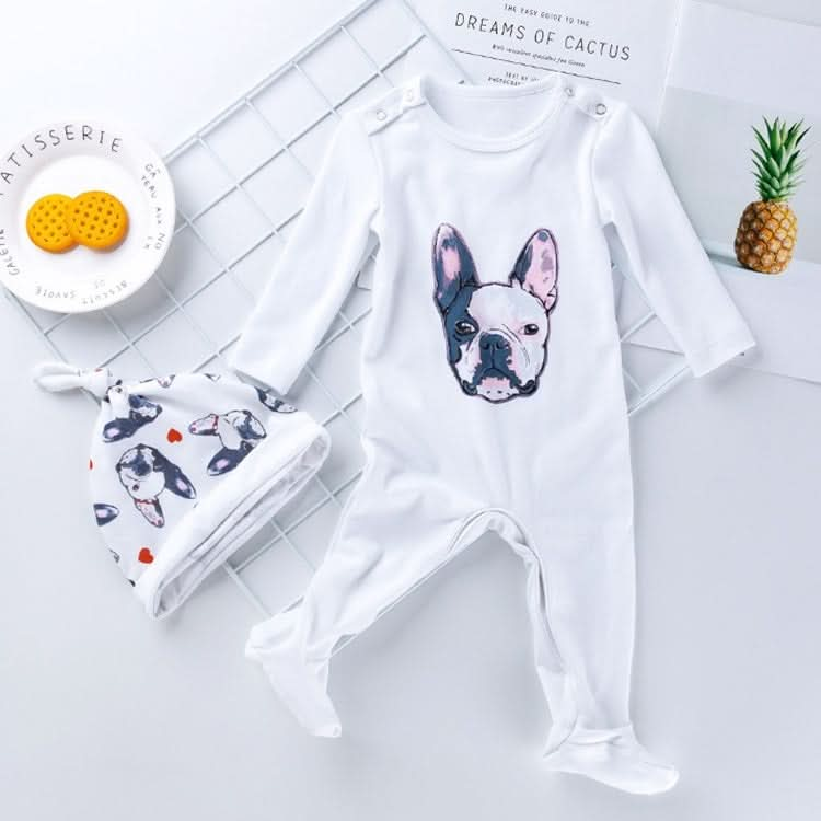 Baby Long Sleeve Printed One-piece Suit (Color:Caring Pug Size:59) Reluova