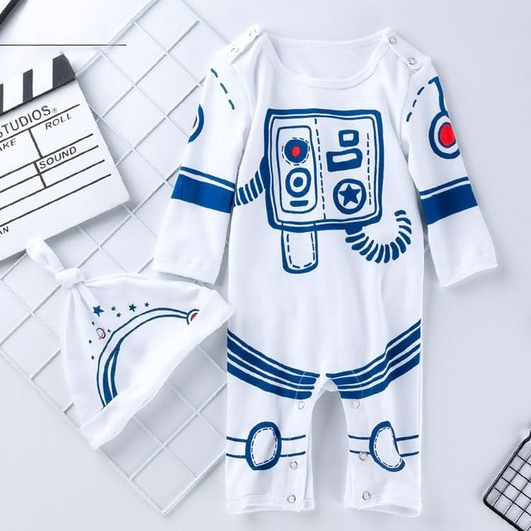 Baby Space Robot Long Sleeve Printed One-piece Suit Reluova