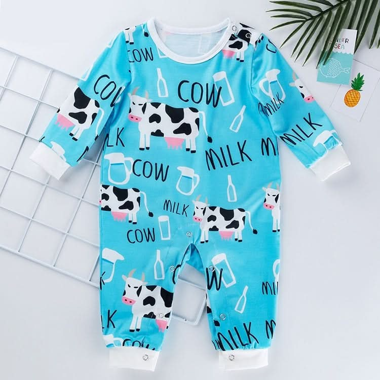 Baby Long Sleeve Printed One-piece Jumpsuit Reluova